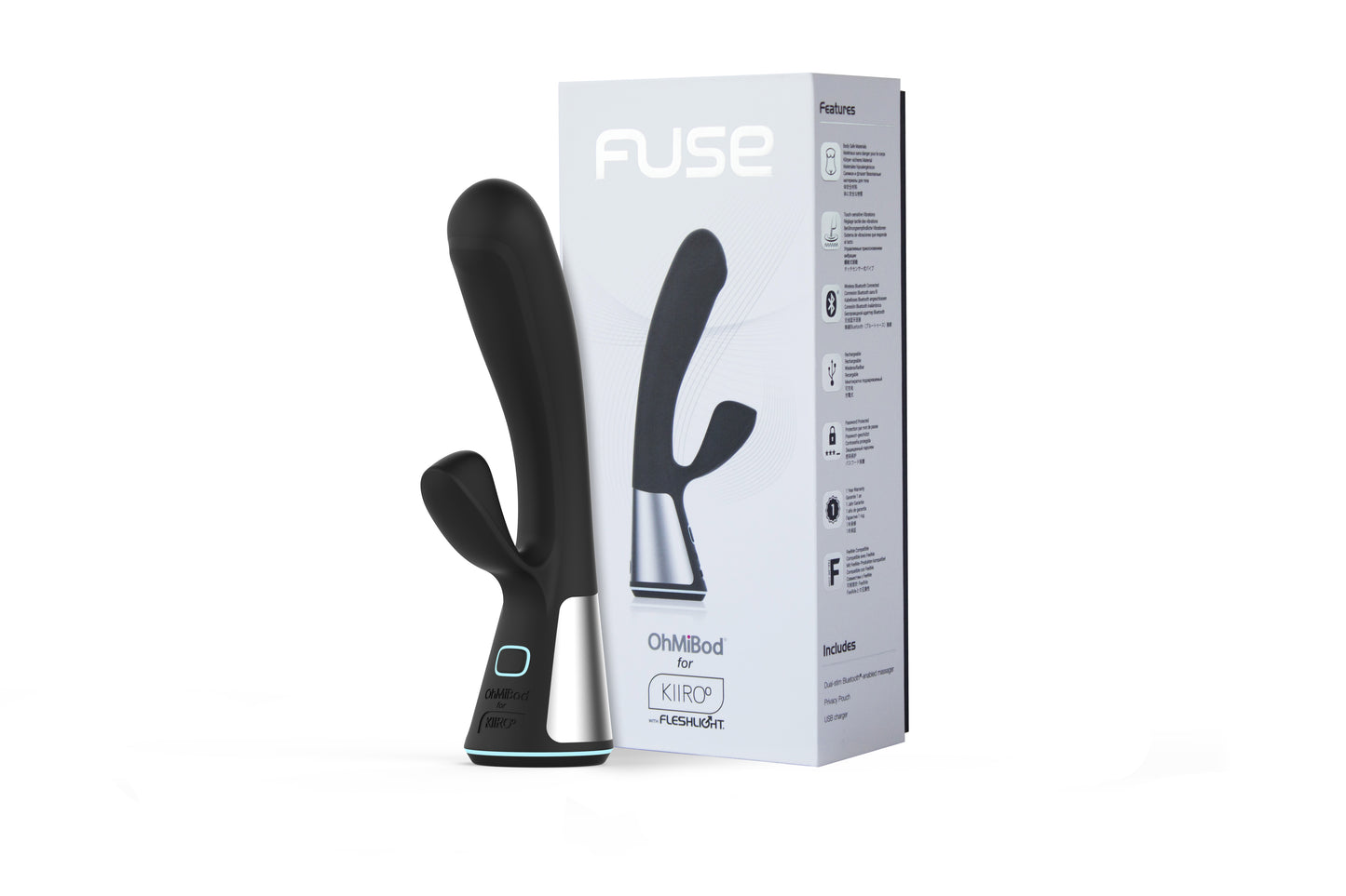 OhMiBod Fuse Interactive Dual-Stimulation Massager - Black