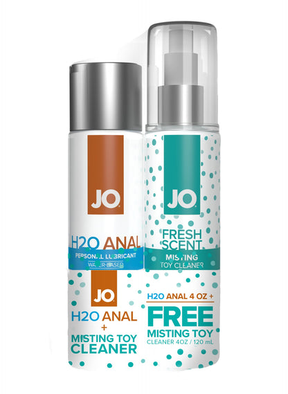 JO H2O Anal Original Lubricant 4oz + GWP JO Misting Toy Cleaner 4oz - Haultr.