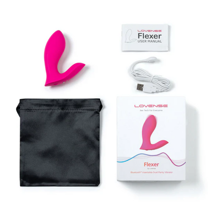 LOVENSE FLEXER APP-ENABLED WEARABLE PANTY VIBRATOR - PINK